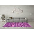thumbnail image 3 of Ahgly Company Indoor Square Oriental Purple Modern Area Rugs, 7' Square, 3 of 4
