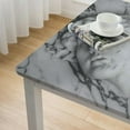 thumbnail image 4 of HAOXIT Gray White Square Fitted Tablecloth with Elastic Edge,Natural Square Table Cover Wipeable Washable Polyester Table Clothes for Kitchen Dining Party Patio Card Table 54''x54'', 4 of 7