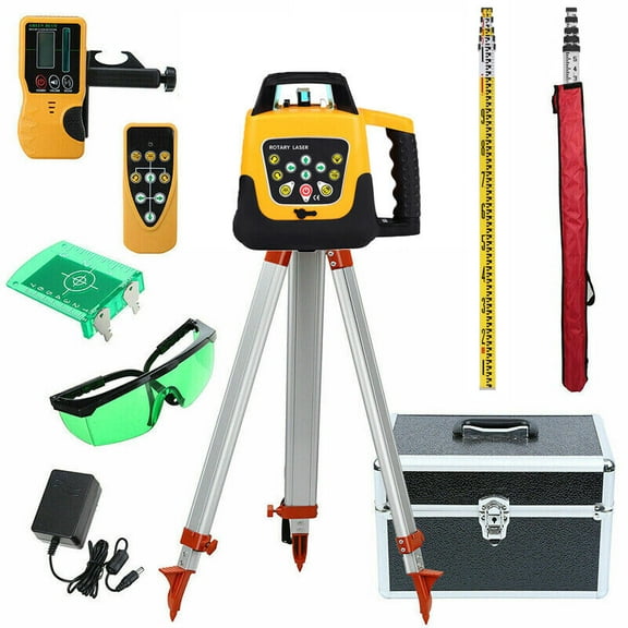 Self Leveling Laser Level Kit Green Beam 360 Rotary Rotating Tripod Caliper US