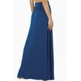 thumbnail image 4 of TheMogan Women's Casual Lounge Solid Foldable High Waist Draped Jersey Relaxed Long Maxi Skirt Sapphire XL, 4 of 7