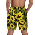 thumbnail image 4 of Goofa Sunflowers In Vintage Printed Men's Swim Trunks Board Shorts Quick Dry Mens Swimming Trunks with Compression Liner,Breathable Fit Hawaii Beach Shorts-Small, 4 of 9