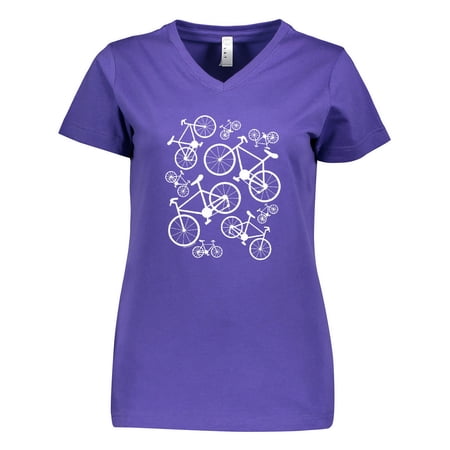 Inktastic White Big/small Bikes Women s V-Neck T-Shirt price history on PriceWatchPro