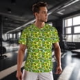 thumbnail image 3 of Wukai Watercolor Kiwi Fruits Summer Print Men's Short-Sleeved Mesh T-Shirt,Quick-Dry Short Sleeve Workout T-Shirt-X-Large, 3 of 8
