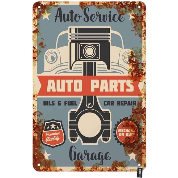 8*12inchs Auto Service Tin Sign Parts Repair Garage Vintage Metal Tin Signs 8x12 Inch