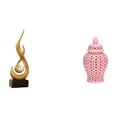 thumbnail image 1 of Estatua abstracta de fuego de cerámica, adorno de , recuerdo artesanal, figura de llama de resina, escultura de arte moderno, tapa decorativa, 1 of 8