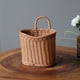 thumbnail image 4 of Cesta De Almacenamiento De Plástico Cesta organizadora colgante de pared de imitación ratán marrón para decoración de cocina y baño (1 pieza) Rkxzt, 4 of 6