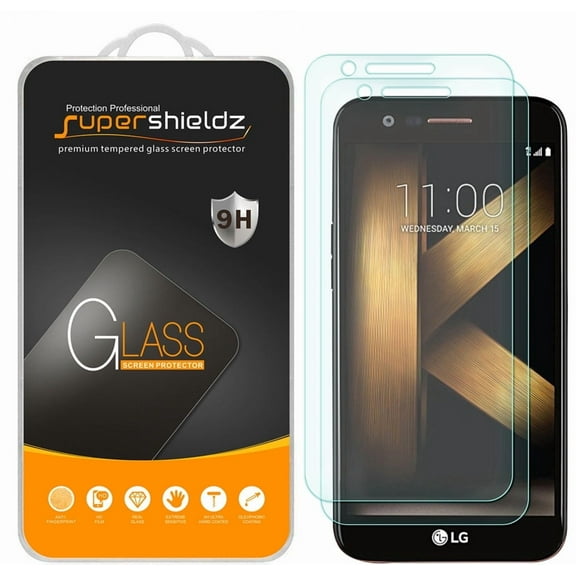 [2-Pack] Supershieldz for LG K20 V / K20V Tempered Glass Screen Protector, Anti-Scratch, Anti-Fingerprint, Bubble Free