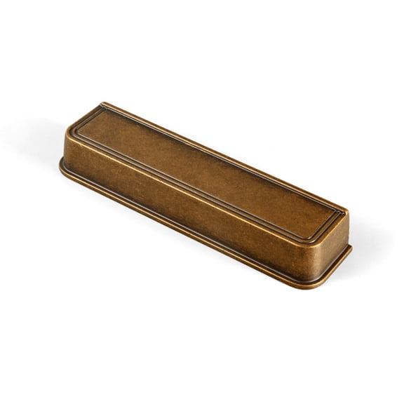 Goo-Ki 6 Pack Antique Brass Cabinet Handles of 5''(128mm) Hole Center, Zinc Alloy Cabinet Pulls for Drawer,Dresser,Cupboard Wardrobe