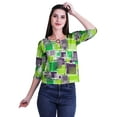 thumbnail image 1 of Moomaya Printed Keyhole Neck Ring Top Casual 3/4th Sleeve Tees Tank Tunic Top, 1 of 5
