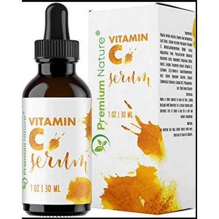 Vitamin C Serum 20% Vitamin C Super Strength Supplement with Hyaluronic Acid for Skin, Face and Body, Anti Aging, Hydrating and Skin Repair 1 Oz By Premium (The Best Vitamins For Skin Repair)