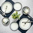 thumbnail image 3 of Gibson Elite Rings of Saturn 16-Piece Dinnerware Set - Teal, 3 of 5