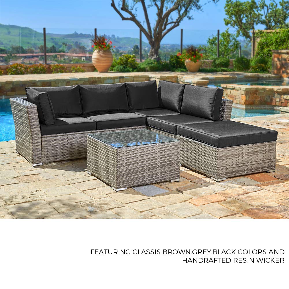 Pool Waterproof Cover Backyard 6 Piece Set Garden Suncrown Outdoor Patio Furniture Sectional Sofa And Chair