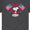thumbnail image 3 of Peanuts - Snoopy Since 1776 Flag Heart - Toddler & Youth Short Sleeve Graphic T-Shirt, 3 of 6