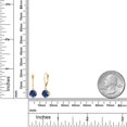 thumbnail image 6 of Gem Stone King 14K Yellow Gold Blue Created Sapphire Earrings for Women | 3.20 Cttw | Gemstone September Birthstone | Round 7MM, 6 of 6