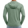 thumbnail image 6 of JoveMarine Men's UPF 50+ Long Sleeve Shirt - Fishing Hoodie Lightweight Sun Jacket Zip Up Hoodie Men Breathable Summer Jacket for Outdoor Cycling Hiking,Green M, 6 of 9