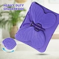 thumbnail image 2 of Kids Case for iPad Air 13-inch M4/M3/M2 (2026/2025/2024) / iPad Pro 13 Inch M4 / iPad Pro 12.9 (2018/2020/2021/2022), Cute Butterfly Rotating Stand Kids Friendly Shockproof Case, Purple, 2 of 6