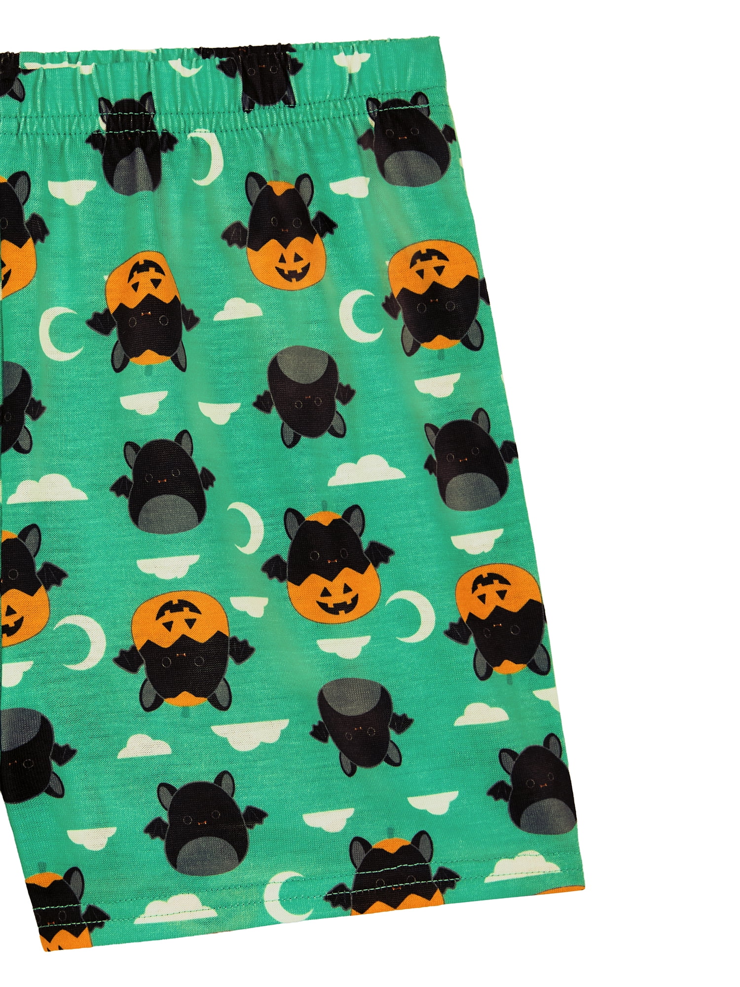 Squishmallows Girls Halloween Short Sleeve Sleep Top and Shorts Pajama Set, 2-Piece, Sizes 4-12