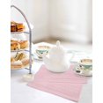 thumbnail image 4 of Pink Geometric Kitchen Dish Towels for Drying Dishes Set of 4, Modern Minimalism Solid Color Striped Waffle Weave Microfiber Hand Tea Bathroom Towels Quick Dry & Absorbent Towel 12x12, 4 of 7