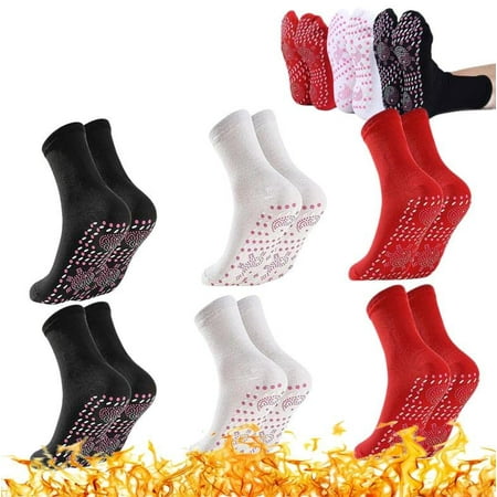 

Tourmaline Slimming Health Sock 6 Pairs Tourmaline Acupressure Self-Heating Shaping Socks Magnetic Self-Heating Socks Foot Massage Thermotherapeutic Sock