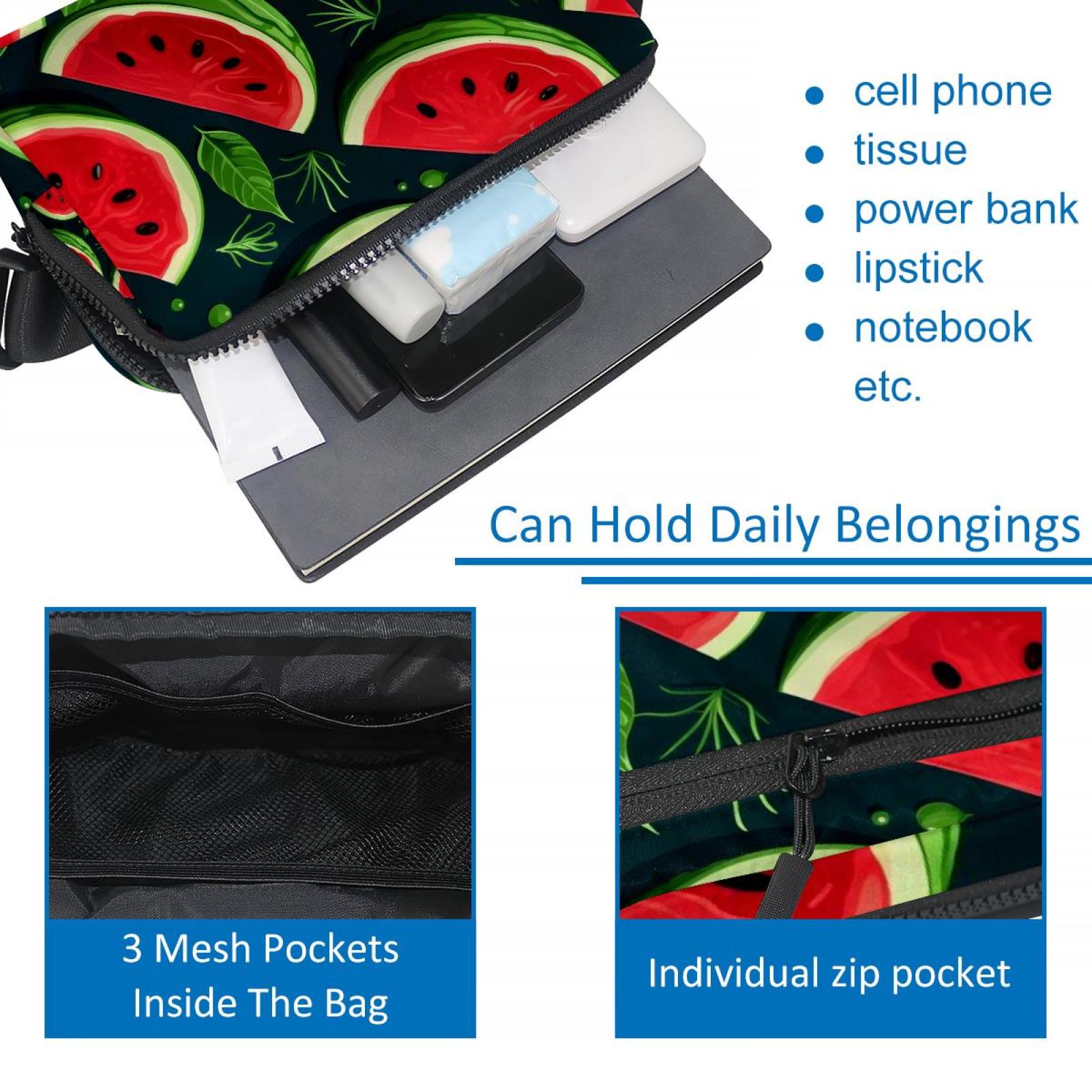 Watermelon Lightweight, Adjustable Running Belt with Extension Strap, Unisex Waist Bag, Fanny Pack, Cross Body Bag