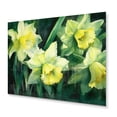 thumbnail image 2 of Designart "Nature s Impression of Daffodils in Yellow and Green II" Daffodils Metal Wall Art, 2 of 5