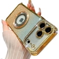 thumbnail image 1 of Compatible with iPhone 17 Pro Max Magnetic Glitter Case Compatible with Magsafe Luxury Bling Rhinestone Case with Logo View Plating Sparkle Diamond Camera Lens Protection for Women Girls, 1 of 6