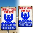 thumbnail image 6 of Swim At Your Own Risk Pool Sign Vintage for Swimming Pool Beach Decor Safety, 6 of 7