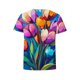 thumbnail image 2 of Camisas de Manga Larga para las Mujeres Suelto Ajuste Impreso Verano Sexy Cuello Redondo Superior, Poliéster Regular, 2 of 5
