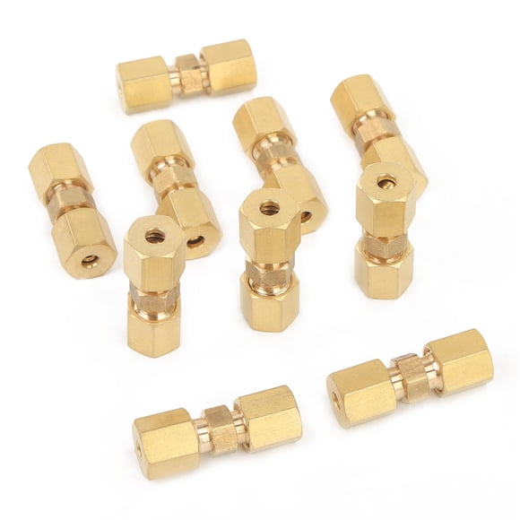 Unión de compresión LTWFITTING de latón de 1/8" OD, paquete de 10