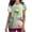 Green#10, variant on EGNMCR Scrub for Women Fashion Casual Flower Printing Short Sleeve V Neck Pocket Nurse Uniform Workwear Blouse Tops Spring/Summer Sale