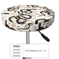 thumbnail image 4 of Easygdp Snake Print Easy To Install Bar Stool Covers&Stool Covers Round&Elastic Stool Cover, Barstool Covers,Washable&Bottom With Elastic Edge-12 inch, 4 of 7