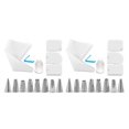 thumbnail image 4 of Advancent Color aleatorio 14 unids/set boquillas para bolsa de glaseado de acero inoxidable Kit de raspadores de crema para pastel de aniversario Blanco 2piezas Advancent CBP164866, 4 of 5