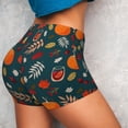 thumbnail image 3 of KLL Autumn with Pumpkins Pattern Workout Shorts for Women Scrunch Short Gym Yoga Running Sport Active Exercise Fitness Shorts, 3 of 8