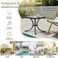 thumbnail image 4 of Ktaxon 18in Patio Side Table with Tempered Glass, Outdoor End TableTable with Metal Frame (Square, Black), 4 of 8
