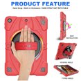 thumbnail image 3 of For iPad 6th/5th Gen 9.7"(2018/2017) Case,Kids Friendly,With Rotatable Adjustable Hand Strap,Retractable Kickstand,Shoulder Strap,Kids Friendly,Shockproof Anti-fall Rugged Heavy Duty Case,Red, 3 of 10