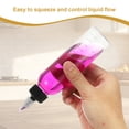 thumbnail image 4 of Botellas de plástico exprimibles Uxcell de 30 ml/1 OZ con tapa de rosca negra, 8 Pcs, botella redonda graduada vacía para líquidos, manualidades, aceites, transparente, 4 of 6