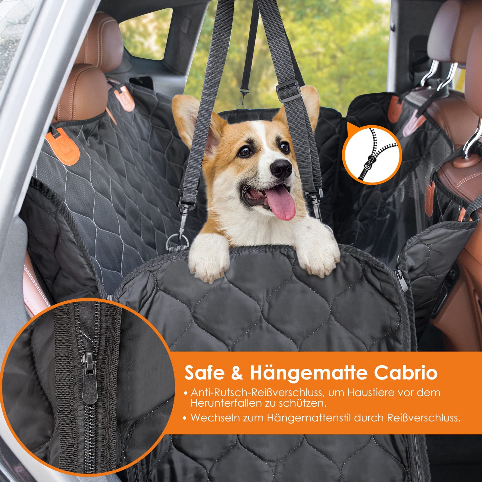 Dog blanket car back seat car seat blanket back seat with side protection and viewing window dog protection waterproof scratch resistant dog