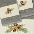thumbnail image 3 of Linum Home Textiles 3-Pieces Nature Turkish Cotton Embellished Towel Set, 27" x 54", Gray, 3 of 3