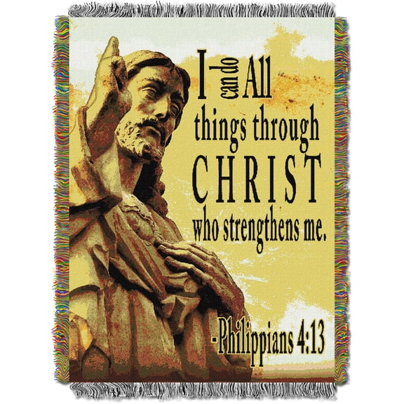 Strengthens Me Licensed 48""x 60"" Woven Tapestry Throw By The Northwest Company