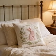 thumbnail image 6 of FeiFu Easter Bunny Embroidery Throw Pillow Cover Decorative Cushion Case for Living Room Bedroom Sofa Bed Couch Home Festival Decor, 6 of 6