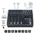 thumbnail image 3 of Mezcladora de Audio USB Bluetooth 8ch 16 Efectos Steelpro, 3 of 5