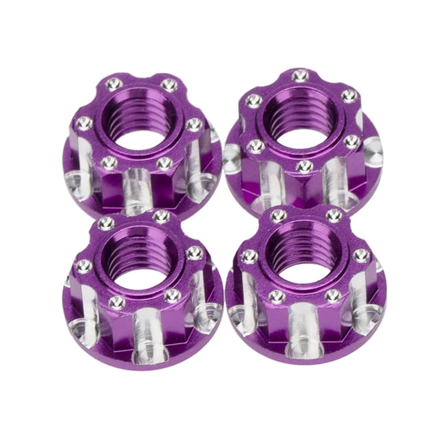 Bewildely Tuercas de brida RC de 4 piezas, pieza de actualización profesional, Kit de accesorios de actualización de ajuste automático práctico, Kits de construcción modelo Violeta Bewildely FN001743-06