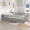 Grey, variant on Full Size Floor Bed with High Security Barrier and Door, Solid Pine Wood Montessori Bed Frame for Bedroom, Grey