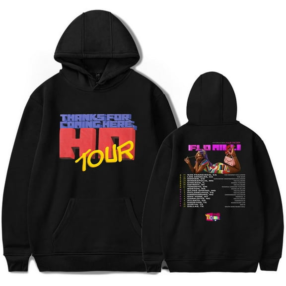 Flo Milli Hoodies Thanks For Coming Here Ho Tour Merch For Men/Women Unisex Long Sleeve Sweatshirt Pullover Hooded