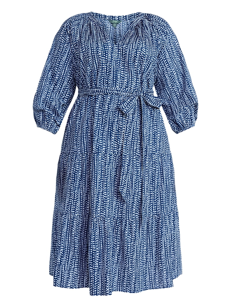 knee length dresses for ladies Home Ground Floral Smocked Midi Peasant Dress Black / L