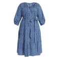 thumbnail image 4 of Terra & Sky Women's Plus Size Midi Peasant Dress, Sizes 0X-4X, 4 of 4