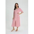 thumbnail image 6 of Richie House Zipper Front Housecoat Plaid Nightgown Long Housedress Duster RHW2899-A-S, 6 of 7