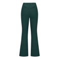 thumbnail image 3 of Puntoco Pantalones acampanados casuales con bolsillo de color liso para mujer Puntoco Puntoco-3719, 3 of 7
