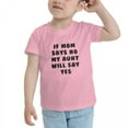 thumbnail image 3 of If Mom Says No My Aunt Will Say Yes Cute Toddler Tshirts for Boys Girls (Pink, 4T), 3 of 5