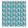 thumbnail image 3 of Ambesonne Vintage Green Shower Curtain, Tropical Palm Leaves, 69"Wx70"L, Petrol Blue Aqua, 3 of 3
